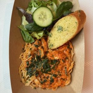 Seafood Pasta + Salad